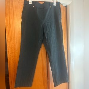 Dark Green LOFT Tapered Pants